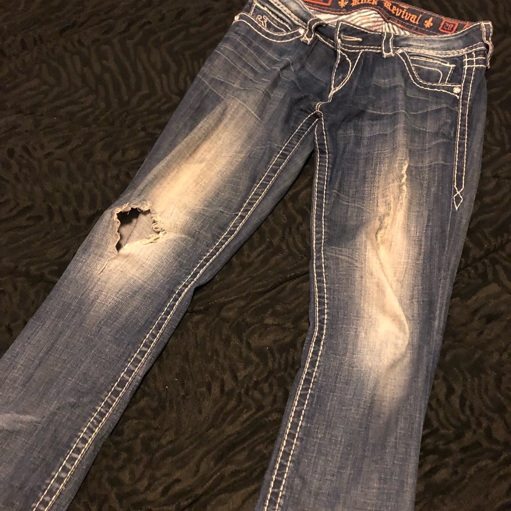 Women’s rock revival Jamie bootcut Jeans size 28